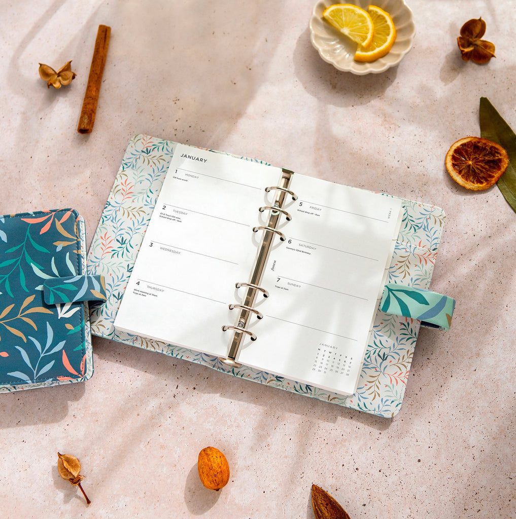 NEW 2024 Week on Two Page Refill Filofax, KikkiK, Webster Pages, Dokibook  Under the Sea Shell Summer A5, Personal, A6, Pocket -  Italia
