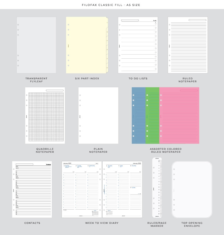 1xFashion Filofax A5 Finsbury Organiser Planner Diary Book