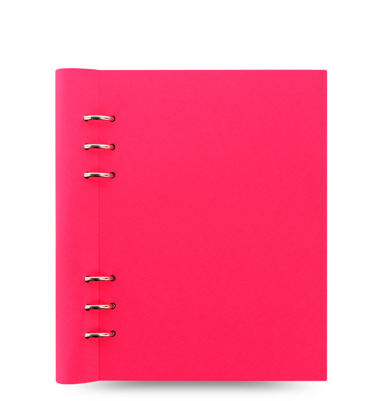 Clipbook Saffiano Fluoro A5 Notebook Pink