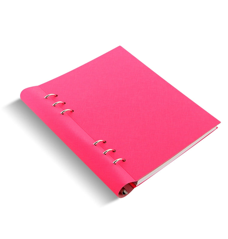Clipbook Saffiano Fluoro A5 Notebook Pink