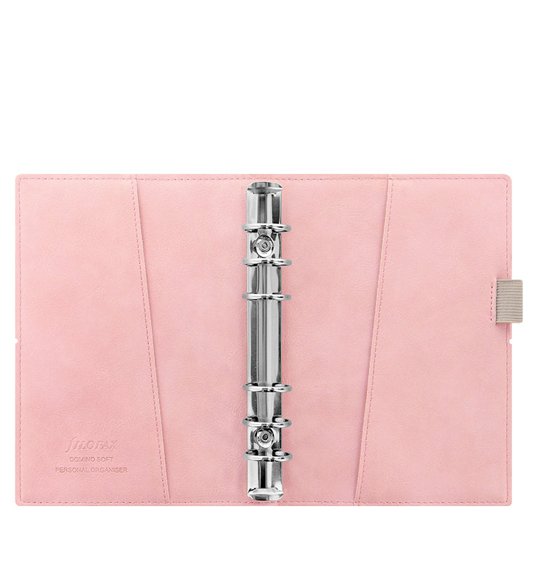 Domino Soft Personal Organizer Pale Pink Inside View