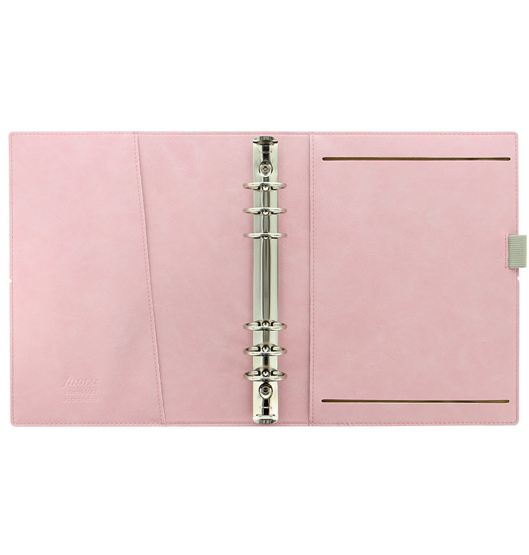 Classeur A6 à 6 Anneaux - Couverture Rechargeable Brodée Fleurie, Format 16x23 Cm