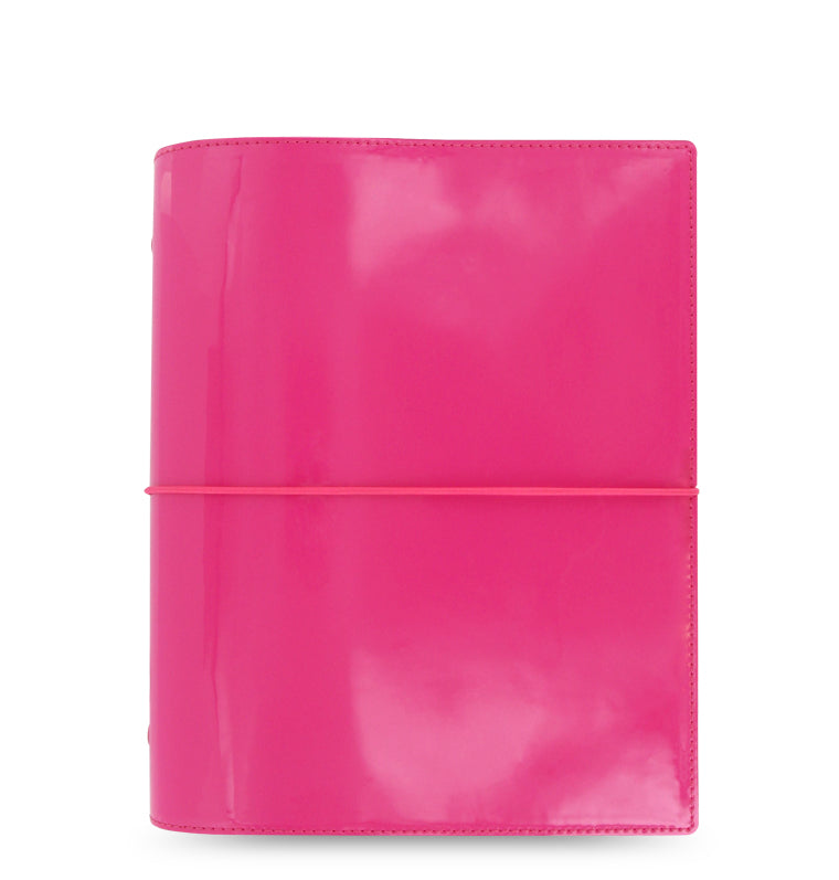 Domino Patent A5 Organizer Hot Pink