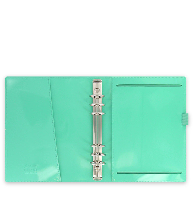 Domino Patent A5 Organizer Turquoise Open