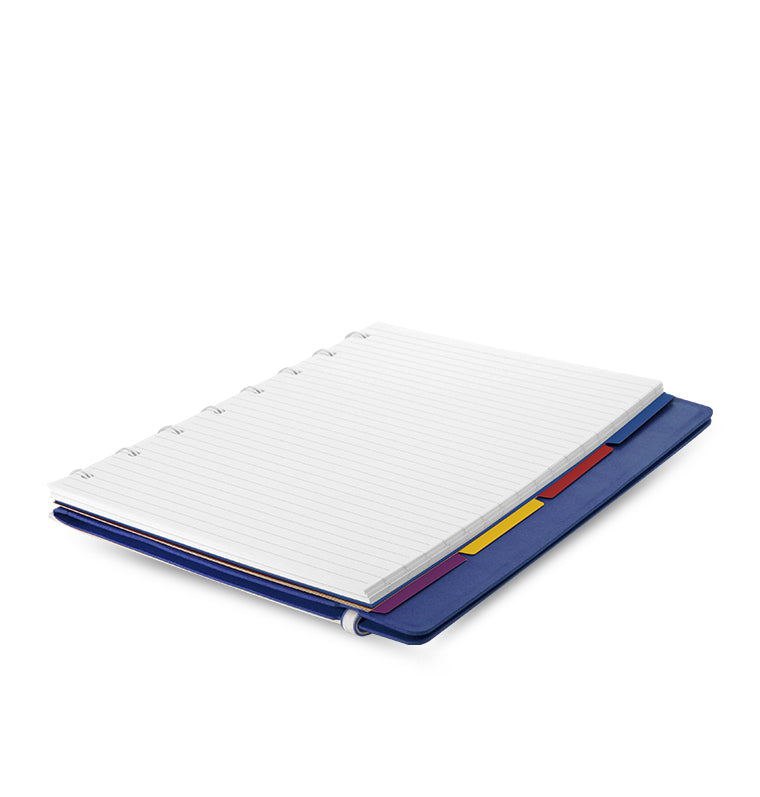 Filofax Refillable Notebook (Letter Size, Blue) - Soft Touch Cover, Twin-Wire Binding, Lays Flat