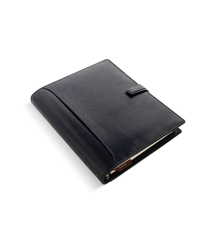 Filofax Leather Lockwood A5 Organizer Navy Iso View