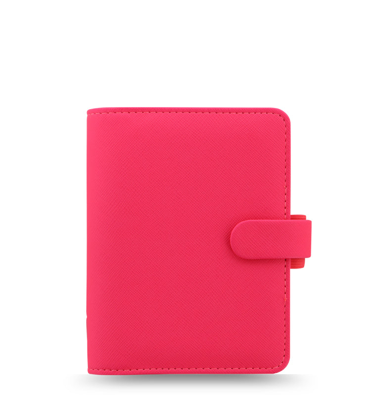 Saffiano Pocket Organizer  Fluoro Pink
