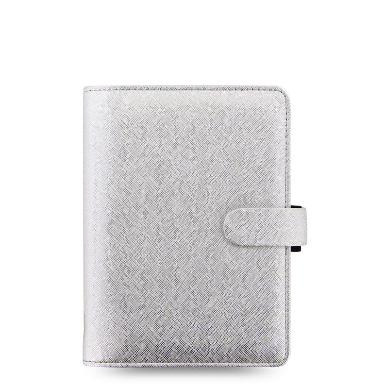 Saffiano Metallic Pocket Organizer Silver